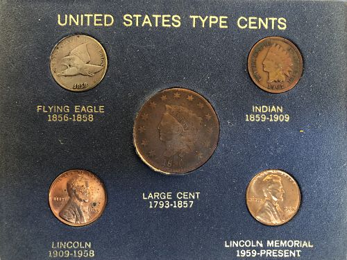 United States Cents Collection - 5 Coins