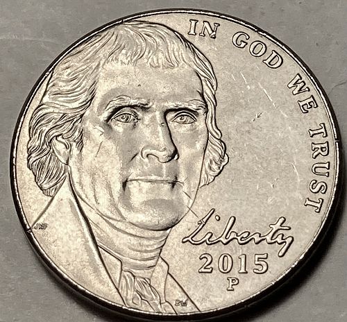 2015 P Jefferson Nickels