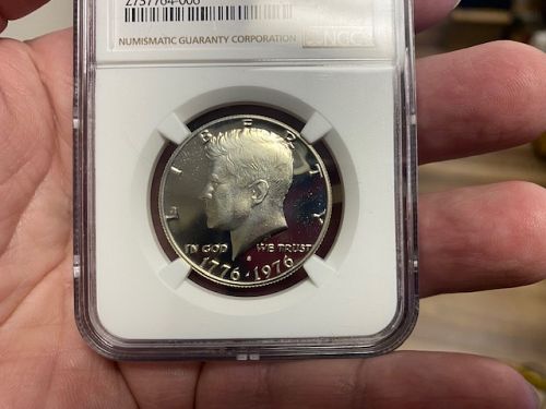 NGC PF69 ULTRA CAMEO 1776-1976 S KENNEDY 40% HALF DOLLAR 50C