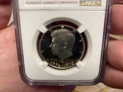 NGC PF69 ULTRA CAMEO 1776-1976 S KENNEDY 40% HALF DOLLAR 50C