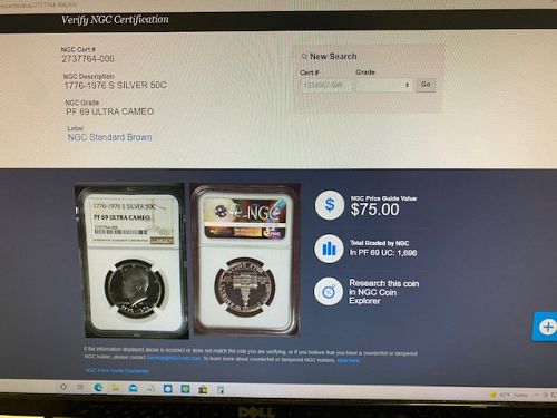 NGC PF69 ULTRA CAMEO 1776-1976 S KENNEDY 40% HALF DOLLAR 50C