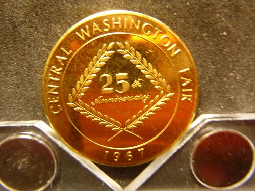 CENTRAL WASHINGTON FAIR 1967 25TH ANNIVERSARY 50 CENT SOUVENIR TOKEN