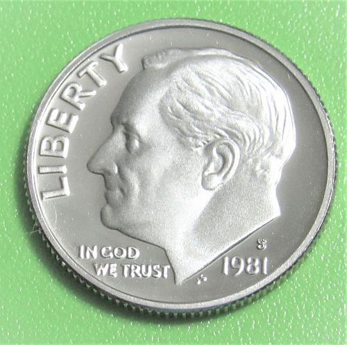 1981-S 10 Cents - Roosevelt Dime - Cameo Proof