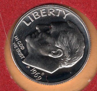 1969 s Roosevelt Dime - Proof - #3-6