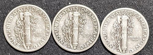 1939 P, D, S Mercury Dimes #2