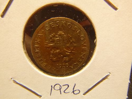 CZECHOSLOVAKIA 1926 20 Hal&eacute;řů