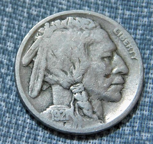 1921 P Buffalo/Indian Head Nickel