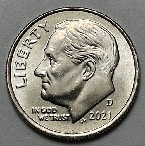 2021 D Roosevelt Dimes Clad Composition 6953