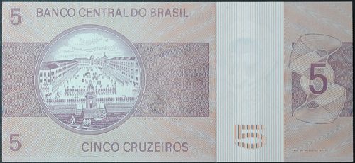 Brazil P192c 5 Cruzeiros AU++