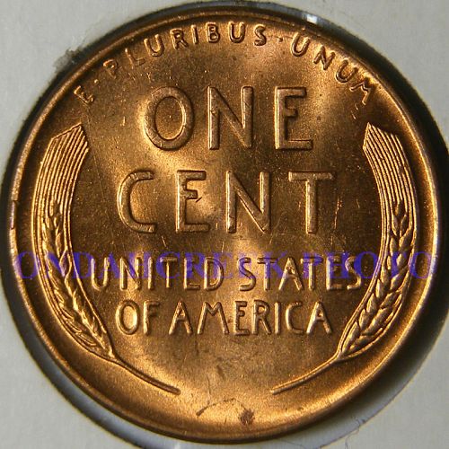 1956-D Lincoln Cent Small Reverse Rim Cud