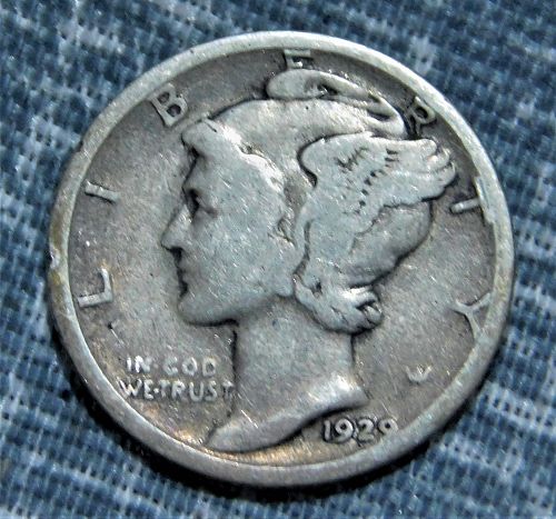 1929 S MERCURY DIME