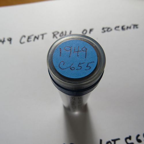 1949-P LINCOLN WHEAT CENT ROLL (50-CENTS VG to VF) LOT C655