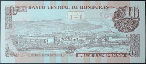 Honduras P86d 10 Lempiras UNC63