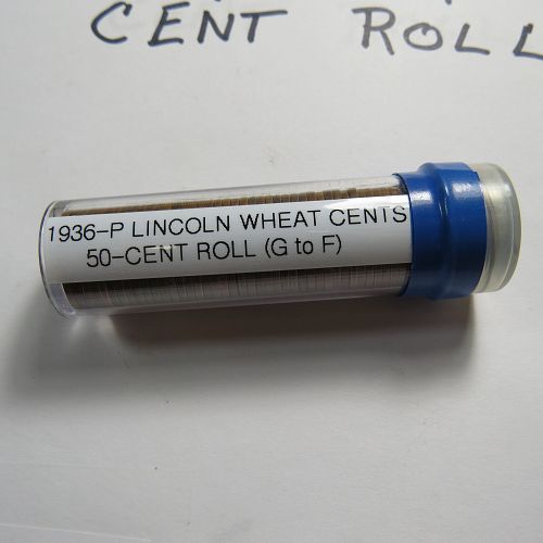1936-P LINCOLN WHEAT CENT ROLL (50-CENTS G to F) LOT C686