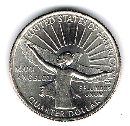 25 Cents / Quarter 2022 S, Maya Angelou