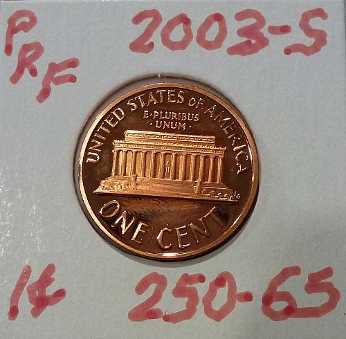 2003-S  Gem Proof Cent Memorial Lincoln Cent (250-63)