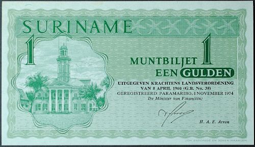 Suriname P116c Gulden AU