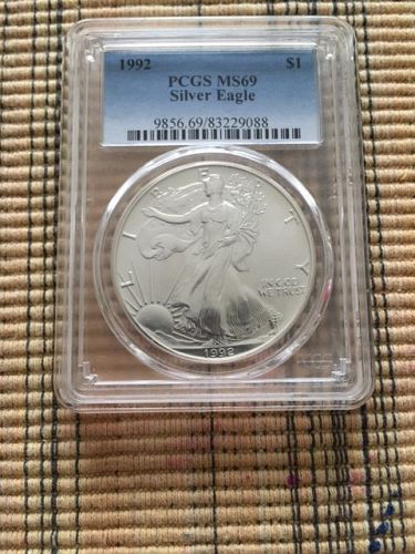 1992 SILVER EAGLE PCGS MS69