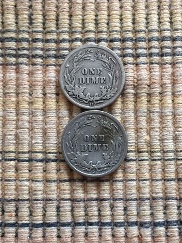 1912S & 1912D BARBER DIMES