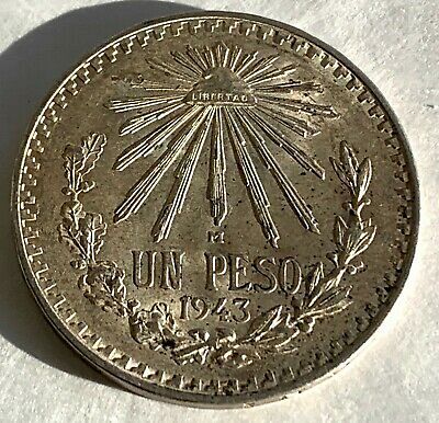 1943 Mexico 1-Peso, Old Silver Bullion + BONUS Coin