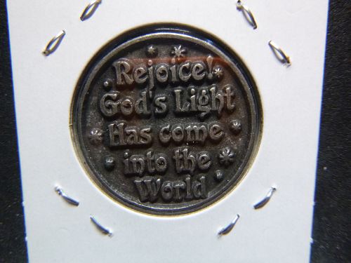 BIRTH OF CHRIST CELEBRATION PEWTER TOKEN