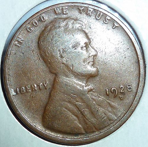 Here is a VERY FINE 1928-D Lincoln Wheat Cent  (  99-45 )