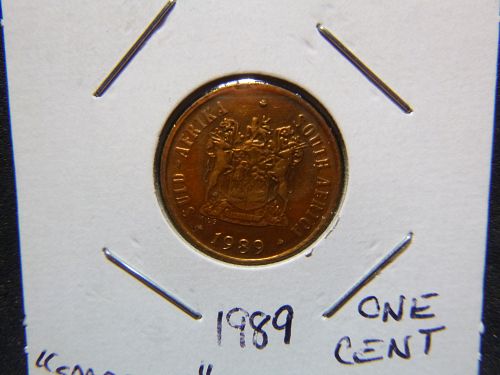 SOUTH AFRICIA 1989 ONE CENT