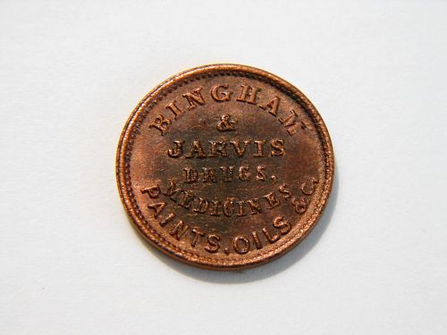 Civil War Token G. L. Bowne Cooperstown, N.Y.- Civil War Store Card