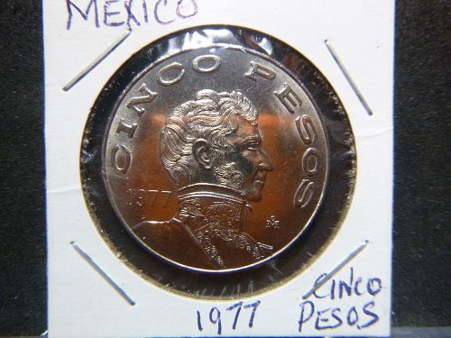 MEXICO 1977 CINCO PESOS