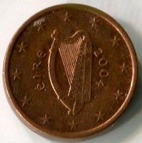 2004  IRELAND  --  1 EURO CENT  --  VERY  FINE
