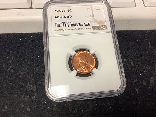 1948-D LINCOLN WHEAT CENT MS66 RED