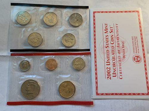2002 PD Uncirculated Mint Sets