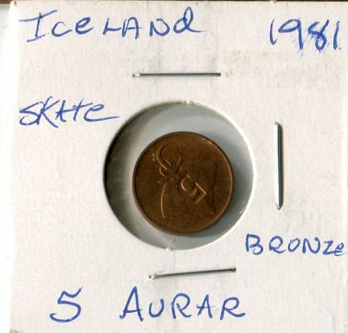 1981 --  ICELAND  --  FIMM (5)  AURAR  --   VERY  FINE
