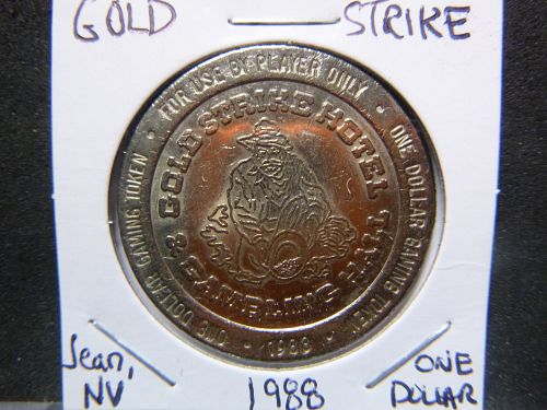 GOLD STRIKE 1988 ONE DOLLAR GAMING TOKEN JEAN NV