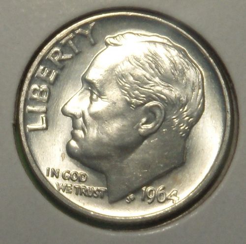 1964 Roosevelt Dime  BU  #10-1964-1