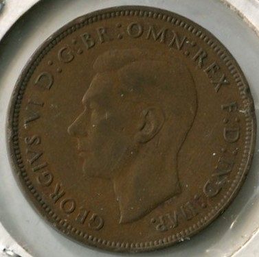 1946 -- GREAT BRITAIN  --  1 PENNY  --  FINE