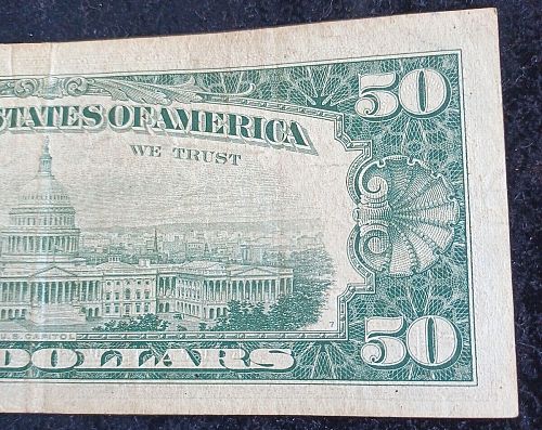 Series Of 1963-A $50 FRN Philadelphia PA.Green Seal Nicely Circulated FP#12 RP#7