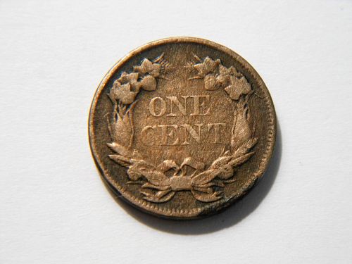 1857 Flying Eagle Cent with Defective Planchet Rim Error
