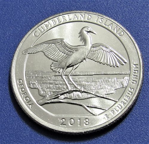 2018-D 25 Cents Cumberland Island Georgia National Park America Beautiful Quarte