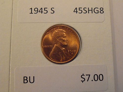 1945 S Lincoln Cent -  BU (45SHG8)
