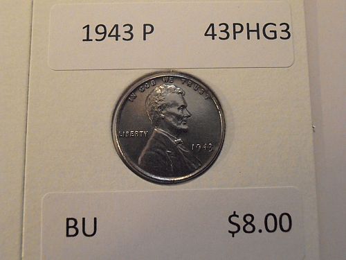 1943 P Lincoln Cent -  BU (43PHG3)