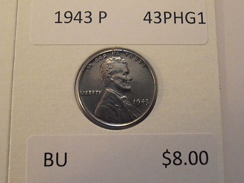 1943 P Lincoln Cent -  BU (43PHG1)