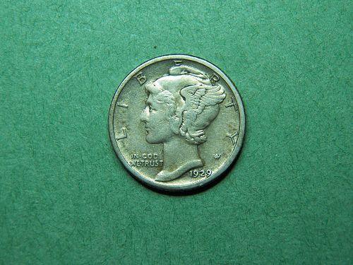 1929 S Mercury Dime   73c