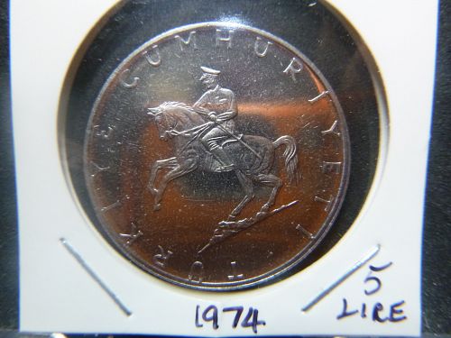 TURKIYE CUMHURIYETI 1974 5 LIRE