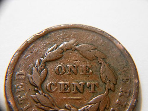 1835 (Small 8 & Stars) Coronet Liberty Head Large Cent with weak strike error 2