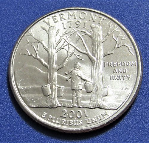 2001-P 25 Cents - Vermont State Quarter