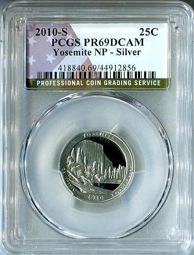 2 - 2010 - S  YOSEMITE   N. P. " SILVER "  -  PCGS  -  PR 69 DCAM