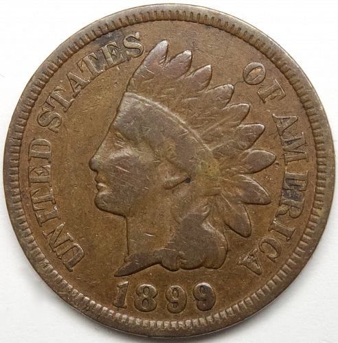 1899 P Indian Head Cent #62 Natural Brown