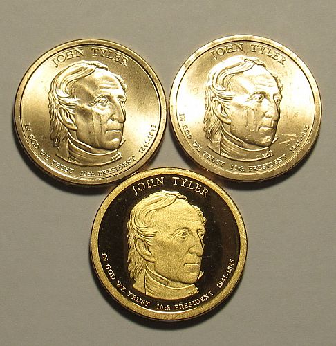 2009 P,D&S Presidential Dollars: John Tyler, BU and Proof