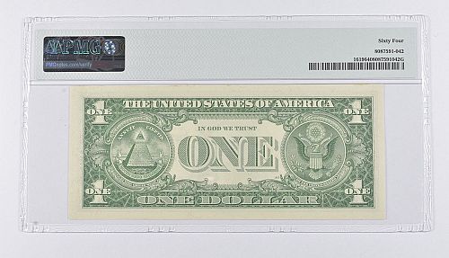 1957 Silver Certificate PMG FR#1619 (JA Block) Priest-Anderson